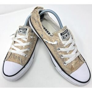 Converse Sneaker Shoes Womens 9 Beige Snakeprint Chuck Taylor All Star Shoreline